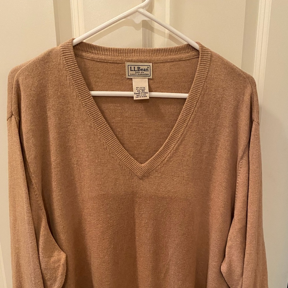 Cashmere/cotton tan sweater